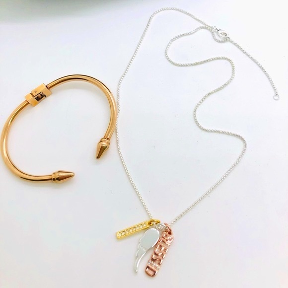 Vintage Arrow Bracelet & Blessed Rhinestone Necklace - Picture 9 of 13